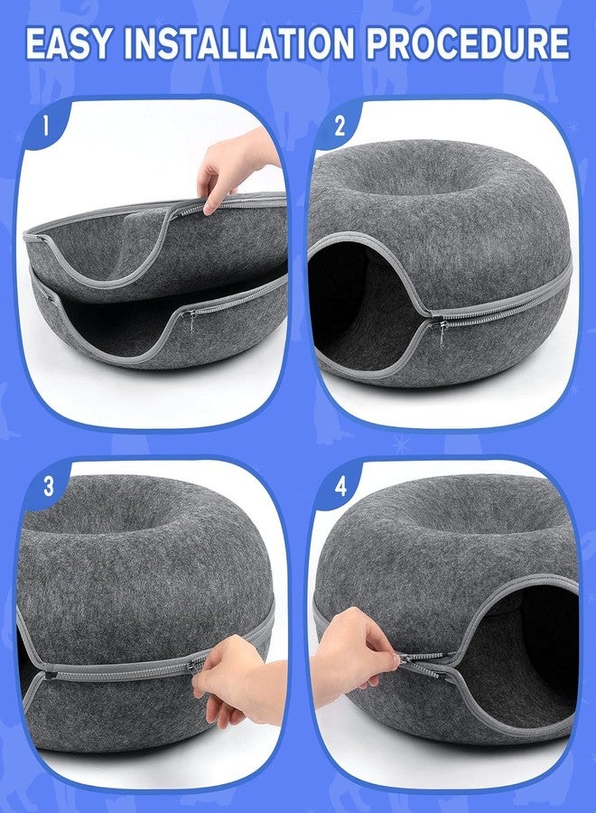 Abhsant Cute Pet Fleece Bed Puppy Dog Cat Sleeping Igloo House Non-Slip Warm Washable,Tent Bed for Winter Rabbit and Dogs Triangle Nest Cozy Bed || Large Size || (AB-01, 24 X 12 in) - Image 5